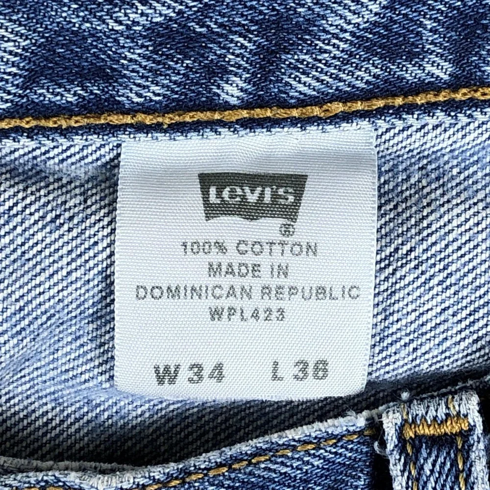 Vintage Levis Jeans Mens 34x36 (Fits 31x33) 501 Straight Leg Denim Button Fly
